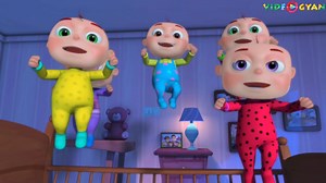海豹Kid 英文儿歌 3D 5个小宝宝在床上跳 Five Little Babies Jumping On The Bed 3D