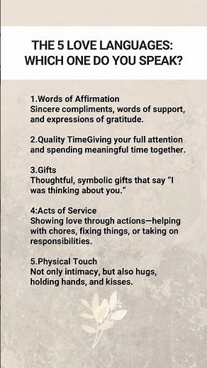 The 5 Love Languages: Which One Do You Speak?