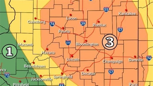 Thunderstorms, snow and more: Severe weather predicted today for the Peoria area