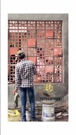 Terracotta installing work | jali work#terracotta#interiordesign