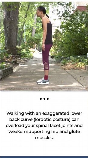 Walking with an Exaggerated Lower Back Curve (Lordotic Curve)