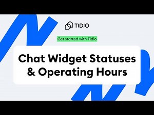 Customer Service Online/Offline Statuses & Operating Hours I Tidio onboarding