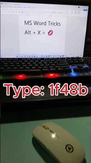 Lips 💋 Emoji Shortcut | Unicode Kiss Mark Symbol Alt+X Code #computer #shorts #viral