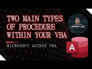 𝐌𝐈𝐂𝐑𝐎𝐒𝐎𝐅𝐓 𝐀𝐂𝐂𝐄𝐒𝐒 𝐕𝐁𝐀 | 𝐓𝐖𝐎 𝐌𝐀𝐈𝐍 𝐓𝐘𝐏𝐄𝐒 𝐎𝐅 𝐏𝐑𝐎𝐂𝐄𝐃𝐔𝐑𝐄 𝐖𝐈𝐓𝐇𝐈𝐍 𝐘𝐎𝐔𝐑 𝐕𝐁𝐀