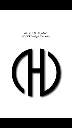 OH Logo Reveal | Ultra Clean Modern Design Trick Tutorial for beginners short reel #shorts #oh #logo