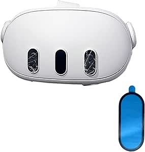 New VR Headset Front Camera Lens Glass Replacement for Oculus Meta Quest 3 with Double-Sided Tape Leave no Fingerprints High Definition Accessory Not Tempered Glass (1 PCS)
