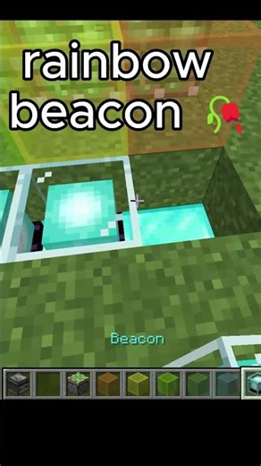 Rainbow beacon in Minecraft 🥀