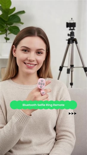 Wireless Remote Control Selfie Ring, USB Rechargeable Bluetooth-compatible Camera, Content Creator Tools, Portable for iPhone, iPad, iOS, Android #wearabletech #cellphones #wearables #smartproducts #gadgetsreview #ringlighttripod #tiktokshopringglowup #mobilephones #cameraccessories #selfiestick360