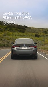 Lease the 100% electric 2025 BMW i4 eDrive40 for $399 per month for 36 months with $5,299 due at signing through April 30th. | BMW USA | Facebook