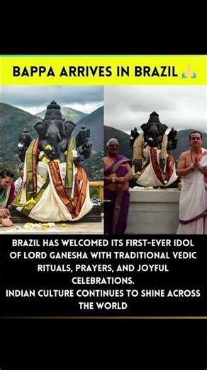 Sanatan Dharma Goes Global: Grand Pran Pratishtha of Lord Ganesha in Brazil🇧🇷❤️