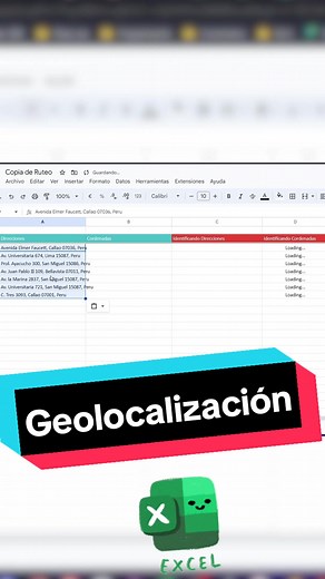 Convertir Coordenadas a Direcciones en Hoja de Cálculo