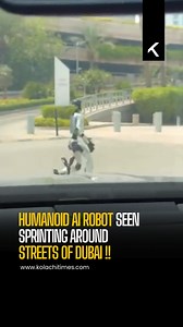 In a scene straight out of sci-fi, a humanoid robot was spotted sprinting across a Dubai street near Emirates Tower. The video quickly went viral, sparking both awe and laughs across social media. Many hailed it as a sign of Dubai’s tech-forward future—while others joked about the robot "running late for work." . . . . . . . . . . . . . . . #Dubai #RobotSighting #HumanoidRobot #FutureIsNow #AIinUAE #DubaiTech #SmartCity #EmiratesTower #ViralVideo #KolachiTimes | Kolachi Times