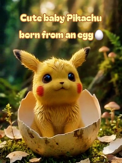 Cute Baby Pikachu Hatches From Egg | Adorable Pokémon Moment