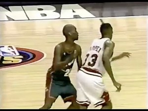 Gary Payton Defense on Pippen + Jordan - 1996 Finals Game 1