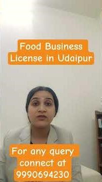 Food Business License in Udaipur Fssai Udaipur #shorts #ytshorts #yttrending