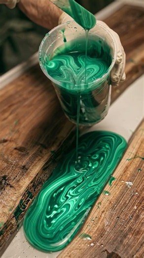 DIY Emerald Deep Forest Resin Table Reveal 🇺🇸