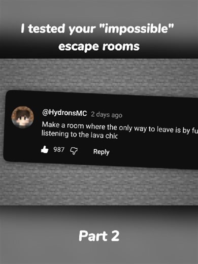 I tested your 'impossible' escape rooms | Part 2 | ThatChiefGuy | #fyp #youtube #minecraft #hardcore #viral #tiktok #MC