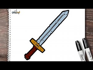 How to Draw & Color SWORD step by step