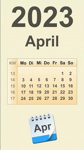 Kalender April 2023