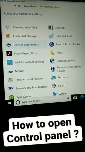 How to open control panel ? #controlpanel #laptop #computer #windows10 #shorts #youtubeshorts