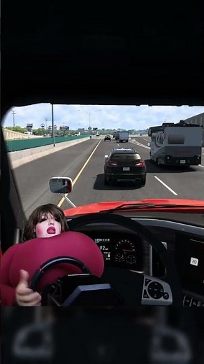 VALORIE BECOMES A TRUCKER.. #funny #gaming #twitch #meme #shorts #cars #ats #trucking #satire
