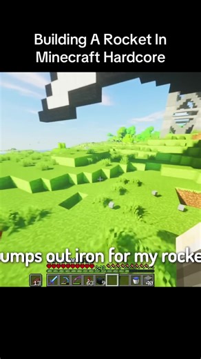 Build a Rocket in Minecraft Hardcore Mode