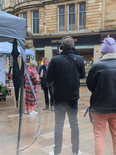 Media interview on Buchanan Street, Glasgow #scottishmedia #streetscene #glasgow #interview #tv