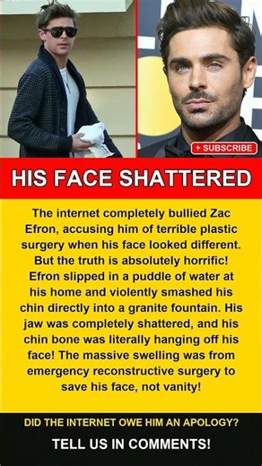 The Horrific Truth Behind Zac Efron's Face #shorts