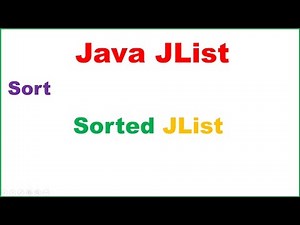 Java JList Ep.01 : SortedJList