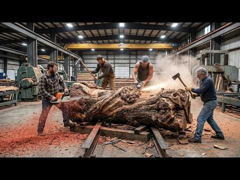 Amazing Young Artistic Woodworking Master Turns Wood Log Into Stunning Masterpiece!