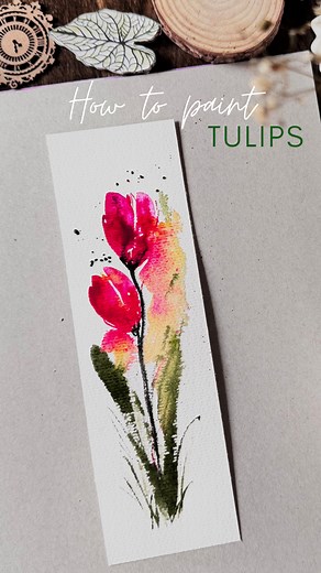 Easy WATERCOLOR TULIPS Painting! ♥️♥️♥️✨ #watercolor #tulips #loosewatercolorflorals #aquarelle #aesthetic #reels #reelsviralfb #fbreels #trendingnow #easypainting #watercolorillustration #flowerstagram #loosewatercolor | Jubilee Das