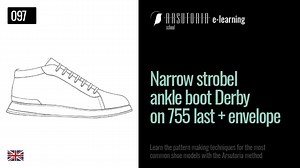 097. Narrow strobel ankle boot Derby on 755 last + envelope