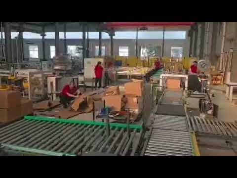 Fully auto robot case erector box sealer with robot palletizing line