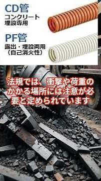 合成樹脂製可とう電線管（PF管／CD管）［一級建築士］＃聞き流し＃一級建築士＃一級施工管理＃現場監督＃建築史＃不動産＃建築＃土木＃勉強＃shorts