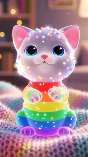 Rainbow Cat #asmr #animation #asmrfood