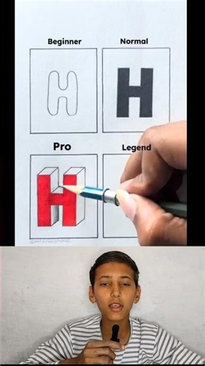 Beginner Vs Export Drawing Challenge #youtubeshorts