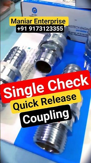 Single check quick release coupling | Qrc | Hydraulic Coupling #quickcouplings #parkerhydraulics