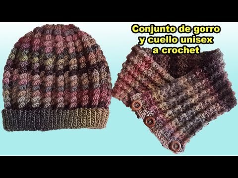 cuello a crochet para mujer y hombre - tutorial - tejido - ganchillo