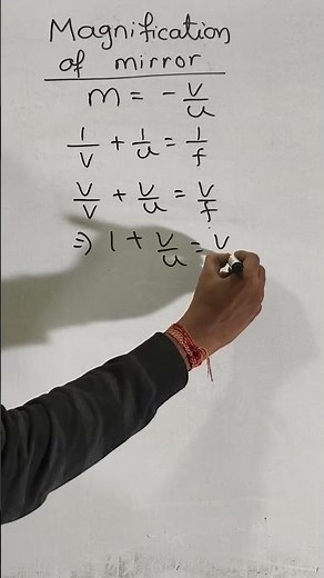 Magnification formula of a spherical mirror #physics #optics #reflection