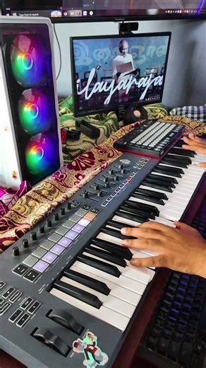 Poo Maalaiye 🌸🎻 | Ilaiyaraaja Magic on Keyboard | Strings Cover #shorts