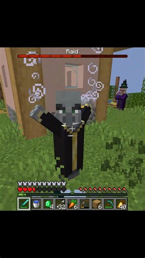 I Survived a Pillager Raid… But Only 1 Villager Left 😭 #minecraft