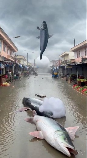 Extreme Rain & Hail ⛈️ Fish Rain Recorded Live