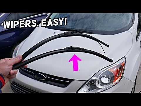 FORD C MAX FRONT WINDSHIELD WIPERS REMOVAL REPLACEMENT INSTALLATION