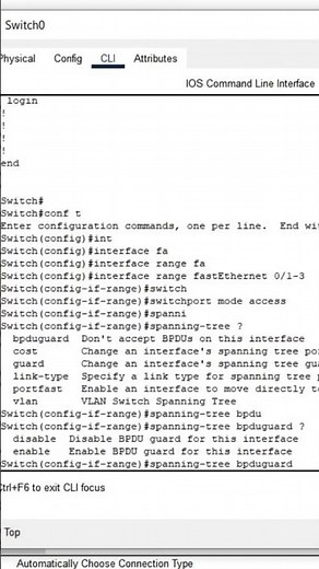 Spanning-Tree BPDU Guard Configuration In Packet Tracer | Networking Academy | #BPDU | #spanningtree