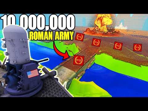 Can 1 US ARMY CIWS CANNON Hold Bridge VS 10,000,000 ROMAN ARMY Invasion?! - UEBS 2: Modern Mod