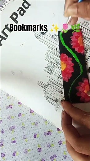 Easy bookmarks tutorial ✨ 🌿#easyarttutorial #bookmarks #reelsvideo #trendingsong #artzone