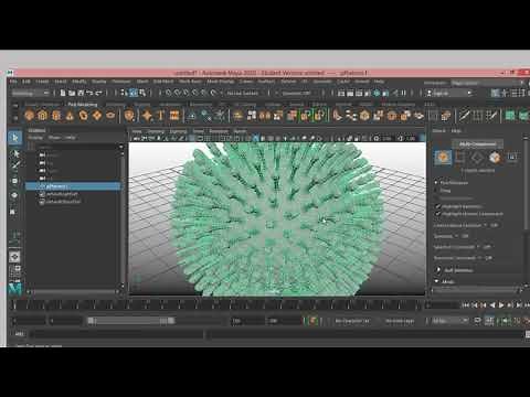 How to model a 3D virus tutorial in maya 2020,