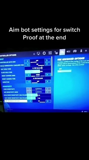 Aimbot Settings for Nintendo Switch in Fortnite 2023