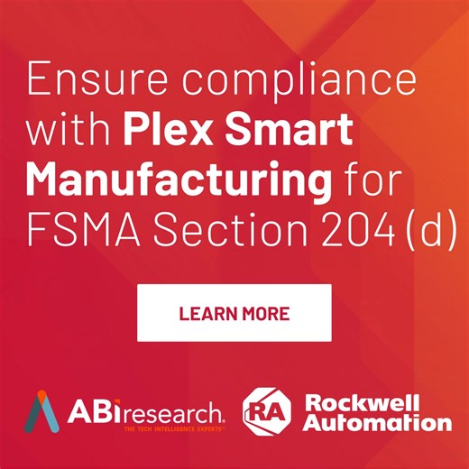 Is your business ready for FSMA Section 204 (d)? Ensure compliance, prevent disruptions and optimize operations in the Food & Beverage industry with an effective #MES. Ready to learn more? Download the report now: https://rok.auto/4cR5NjQ | Rockwell Automation, Inc.
