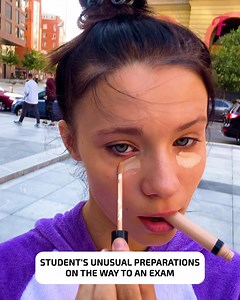 11K views · 54 reactions | Creative student does makeup on the way to test | Fabiosa Daily | Facebook